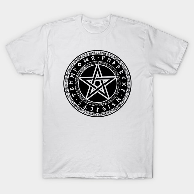 Dcorative Runes Pentacle T-Shirt by SFPater